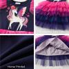 image:imageDXTON Toddler Girls Tutu Dress Cotton Bodice Layered Tulle Skirt Mermaid Sparkle Birthday Party Dress for Kids 38 YearsNavy Gradient Horse