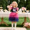 image:imageDXTON Toddler Girls Tutu Dress Cotton Bodice Layered Tulle Skirt Mermaid Sparkle Birthday Party Dress for Kids 38 YearsNavy Gradient Horse