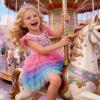 image:imageDXTON Toddler Girls Tutu Dress Cotton Bodice Layered Tulle Skirt Mermaid Sparkle Birthday Party Dress for Kids 38 YearsPink Butterfly