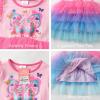 image:imageDXTON Toddler Girls Tutu Dress Cotton Bodice Layered Tulle Skirt Mermaid Sparkle Birthday Party Dress for Kids 38 YearsPink Butterfly