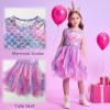 image:imageDXTON Toddler Girls Tutu Dresses Summer Mermaid Tulle Birthday Party Sundress for 38 YearsSh8001mermaid