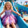 image:imageDXTON Toddler Girls Tutu Dresses Summer Mermaid Tulle Birthday Party Sundress for 38 YearsSh8001mermaid
