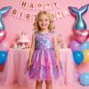 image:imageDXTON Toddler Girls Tutu Dresses Summer Mermaid Tulle Birthday Party Sundress for 38 YearsSh8001mermaid
