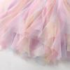 image:imageDXTON Girls Summer Dress with Cotton Top and Colorful Tulle Holiday Party Casual Dresses for Toddler Kids for 38 YearsBeige