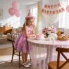 image:imageDXTON Girls Summer Dress with Cotton Top and Colorful Tulle Holiday Party Casual Dresses for Toddler Kids for 38 YearsMulti