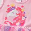 image:imageDXTON Girls Summer Dress with Cotton Top and Colorful Tulle Holiday Party Casual Dresses for Toddler Kids for 38 YearsMulti