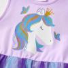 image:imageDXTON Girls Summer Dress with Cotton Top and Colorful Tulle Holiday Party Casual Dresses for Toddler Kids for 38 YearsPurple