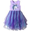 image:imageDXTON Girls Summer Dress with Cotton Top and Colorful Tulle Holiday Party Casual Dresses for Toddler Kids for 38 YearsPurple