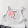 image:imageDXTON Girls Sleeveless Summer Dresses Tutu Strap Knit with 8Layer Fluffy Cotton Blend for Birthday Party Outfits 38 YearsGrey