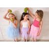 image:imageDXTON Girls Sleeveless Summer Dresses Tutu Strap Knit with 8Layer Fluffy Cotton Blend for Birthday Party Outfits 38 YearsPink