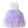 image:imageDXTON Girls Sleeveless Summer Dresses Tutu Strap Knit with 8Layer Fluffy Cotton Blend for Birthday Party Outfits 38 YearsPurple
