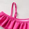 image:imageDXTON Girls Summer Swimsuit Beach Sport One Pieces Ruffled Tankini Cartoon Bathing Suit SwimwearPink Flamingo