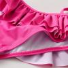image:imageDXTON Girls Summer Swimsuit Beach Sport One Pieces Ruffled Tankini Cartoon Bathing Suit SwimwearPink Flamingo