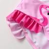 image:imageDXTON Girls Summer Swimsuit Beach Sport One Pieces Ruffled Tankini Cartoon Bathing Suit SwimwearPink Flamingo