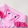 image:imageDXTON Girls Summer Swimsuit Beach Sport One Pieces Ruffled Tankini Cartoon Bathing Suit SwimwearPink Flamingo