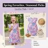 image:imageDXTON Toddler Girls Dress Summer Floral Short Sleeve Casual Dress for Little Kids 38 Years Aline Sundress for School PlayPink Heart Printed