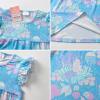 image:imageDXTON Toddler Girls Dress Summer Floral Short Sleeve Casual Dress for Little Kids 38 Years Aline Sundress for School PlayAqua Ocean Seashell Printed