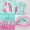 image:imageDXTON Toddler Tutu Dress Girls Sleeveless Tiered Tulle Princess Skirt Pastel Birthday Party Dresses for Kids 38YPastel Mint Horse