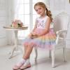 image:imageDXTON Toddler Tutu Dress Girls Sleeveless Tiered Tulle Princess Skirt Pastel Birthday Party Dresses for Kids 38YWhite Butterfly