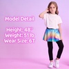 image:imageDXTON Toddler Girls Tutu Leggings with Skirt Ruffle Footless Skirted PantsMetallic Rainbow