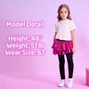 image:imageDXTON Toddler Girls Tutu Leggings with Skirt Ruffle Footless Skirted PantsMetallic Rose