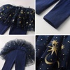 image:imageDXTON Toddler Girls Tutu Leggings with Skirt Ruffle Footless Skirted PantsNavy Moon Star