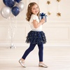 image:imageDXTON Toddler Girls Tutu Leggings with Skirt Ruffle Footless Skirted PantsNavy Moon Star