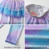 image:imageDXTON Toddler Girls Tutu Leggings with Skirt Ruffle Footless Skirted PantsPastel Blue Purple