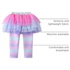 image:imageDXTON Toddler Girls Tutu Leggings with Skirt Ruffle Footless Skirted PantsPink Purple