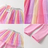 image:imageDXTON Toddler Girls Tutu Leggings with Skirt Ruffle Footless Skirted PantsSmoky Pink Beige