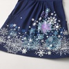 image:imageDXTON Toddler Girls Winter Long Sleeve Dress Rainbow Cotton Dresses 38YNavy Snowflakes
