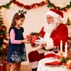 image:imageDXTON Toddler Girls Winter Long Sleeve Dress Rainbow Cotton Dresses 38YNavy Snowflakes