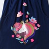 image:imageDXTON Toddler Girls Winter Long Sleeve Dress Rainbow Cotton Dresses 38YNavy Stripe Heart