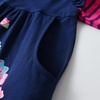 image:imageDXTON Toddler Girls Winter Long Sleeve Dress Rainbow Cotton Dresses 38YNavy Stripe Heart