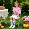 image:imageDXTON Toddler Girls Winter Long Sleeve Dress Rainbow Cotton Dresses 38YPink Rainbow Horse