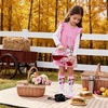 image:imageDXTON Toddler Girls Winter Long Sleeve Dress Rainbow Cotton Dresses 38YPink Rainbow Horse