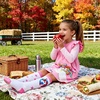 image:imageDXTON Toddler Girls Winter Long Sleeve Dress Rainbow Cotton Dresses 38YPink Rainbow Horse