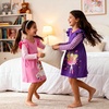 image:imageDXTON Toddler Girls Winter Long Sleeve Dress Rainbow Cotton Dresses 38YPink Rainbow Horse