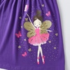 image:imageDXTON Toddler Girls Winter Long Sleeve Dress Rainbow Cotton Dresses 38YPurple Ballet Girl