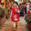 image:imageDXTON Toddler Girls Winter Long Sleeve Dress Rainbow Cotton Dresses 38YRed Reindeer
