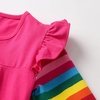 image:imageDXTON Toddler Girls Winter Long Sleeve Dress Rainbow Cotton Dresses 38YRose Balloons Horse