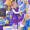 image:imageDXTON Toddler Girls Winter Long Sleeve Dress Rainbow Cotton Dresses 38YPurple Planet Print