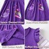 image:imageDXTON Toddler Girls Winter Long Sleeve Dress Rainbow Cotton Dresses 38YPurple Planet Print