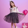 image:imageDXTON Girls Long Sleeve Tulle Tutu Dress Party Outfit Ages 312Brown