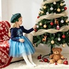 image:imageDXTON Girls Long Sleeve Tulle Tutu Dress Party Outfit Ages 312Dark Blue