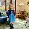 image:imageDXTON Girls Long Sleeve Tulle Tutu Dress Party Outfit Ages 312Dark Blue