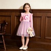 image:imageDXTON Girls Long Sleeve Tulle Tutu Dress Party Outfit Ages 312Pink Purple