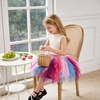 image:imageDXTON Girls Rainbow Tutu Skirt Elastic Waist Tulle Party Skirt Ages 310Blue