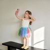 image:imageDXTON Girls Rainbow Tutu Skirt Elastic Waist Tulle Party Skirt Ages 310Dark Green