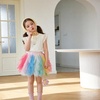 image:imageDXTON Girls Rainbow Tutu Skirt Elastic Waist Tulle Party Skirt Ages 310Green